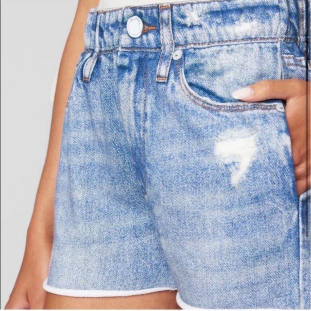 Blanknyc Denim Print Sweatpants Shorts - Picture 2 of 8